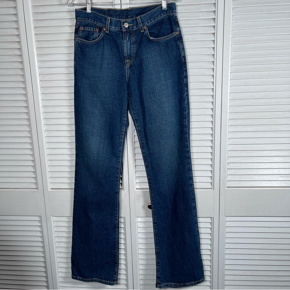 Vintage‎ Y2K Lucky Brand Dungarees Peanut Pant Flare Jeans 8/29 USA Made